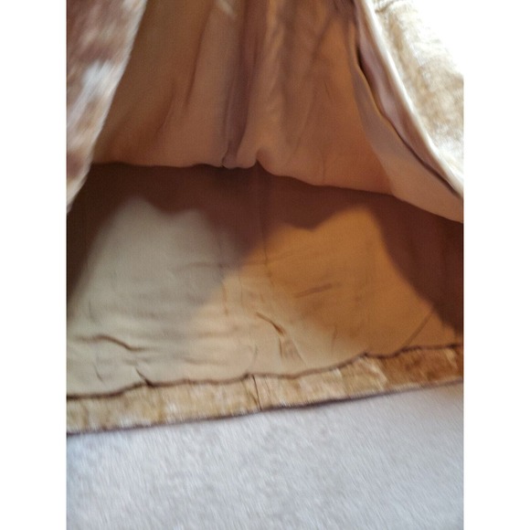 Free People A Line Skirt Womens Size 0 Gold Velour Zip Pockets Lined Flat Front - Picture 5 of 7